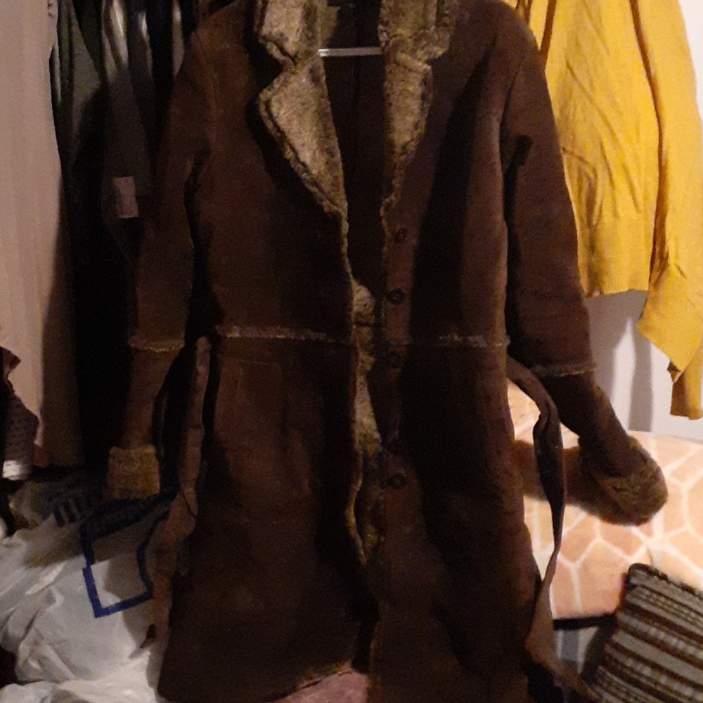 A very gently used vintage leather jacket.